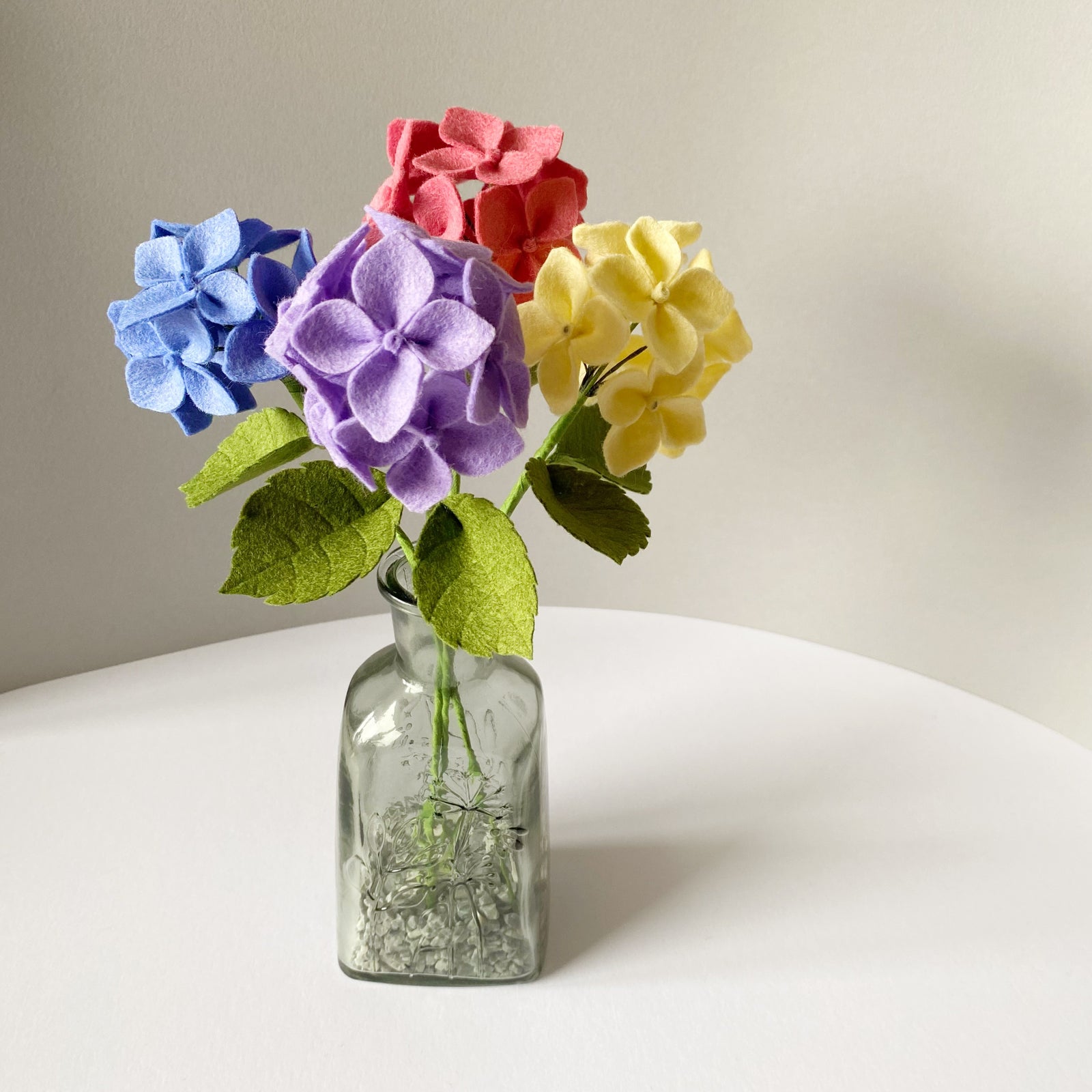 Learn to make felt hydrangea flowers with The Handmade Florist