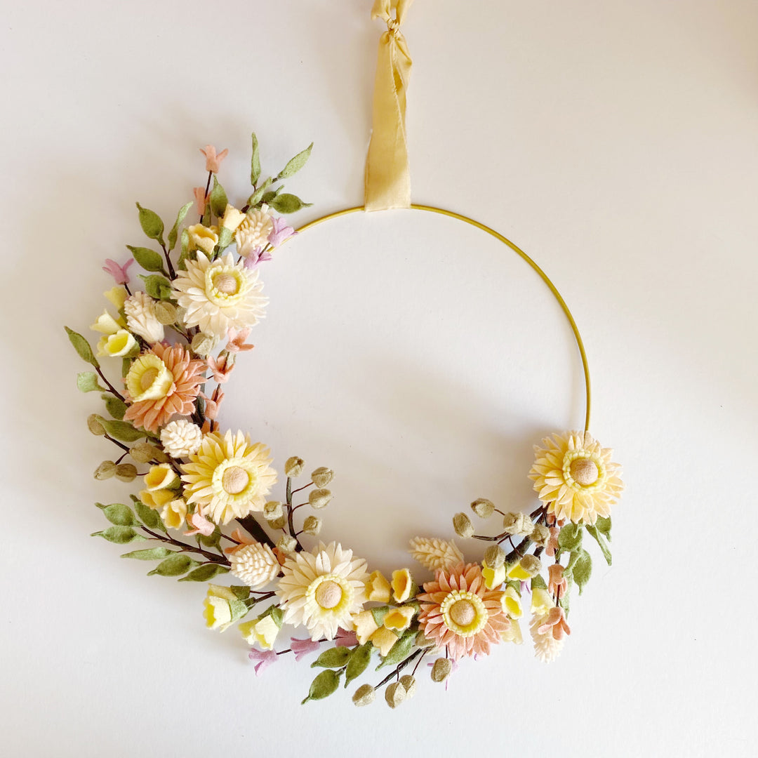 The Handmade Florist Felt Flower Makealong Wreath Summer 2024