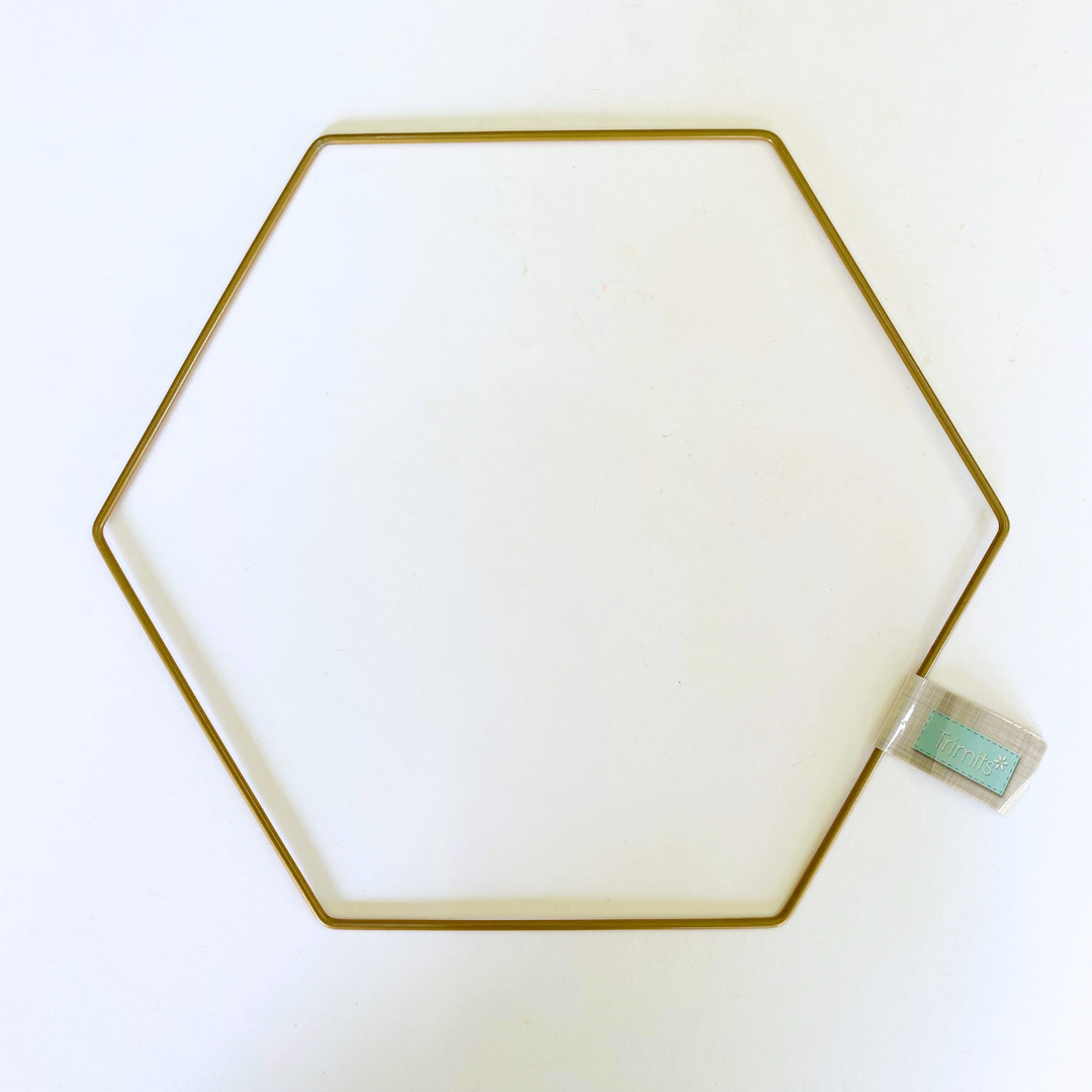Trimits hexagon craft hoop 20cm - gold