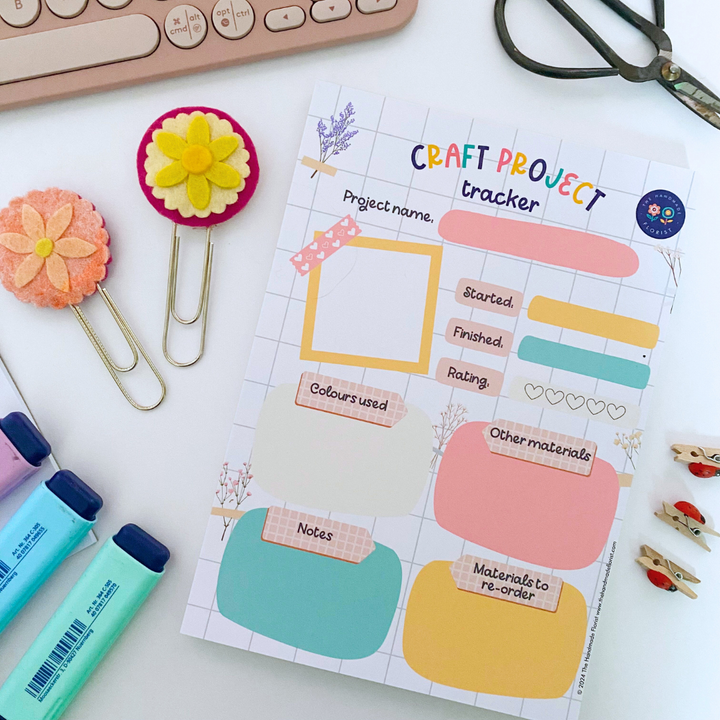 Craft Project Tracker Notepad