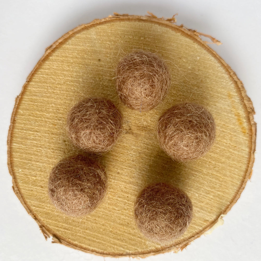 Felt Balls: Light Brown