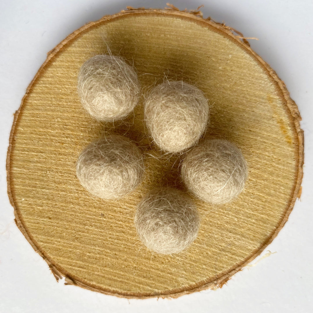 Felt Balls: Light Latte Brown
