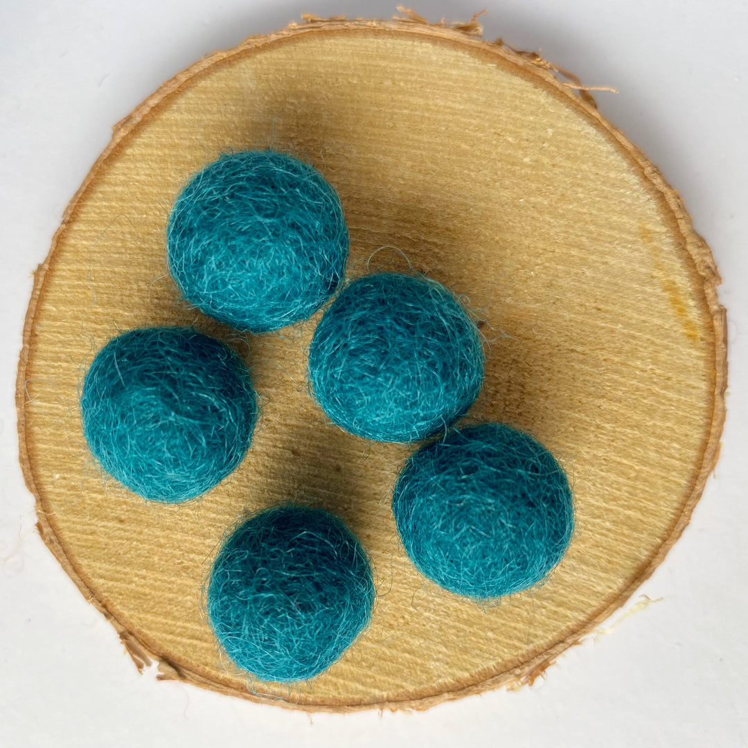 Felt Balls: Teal Green