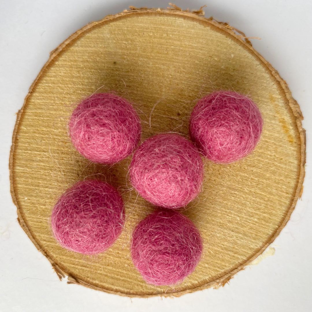 Felt Balls: Victorian Rose