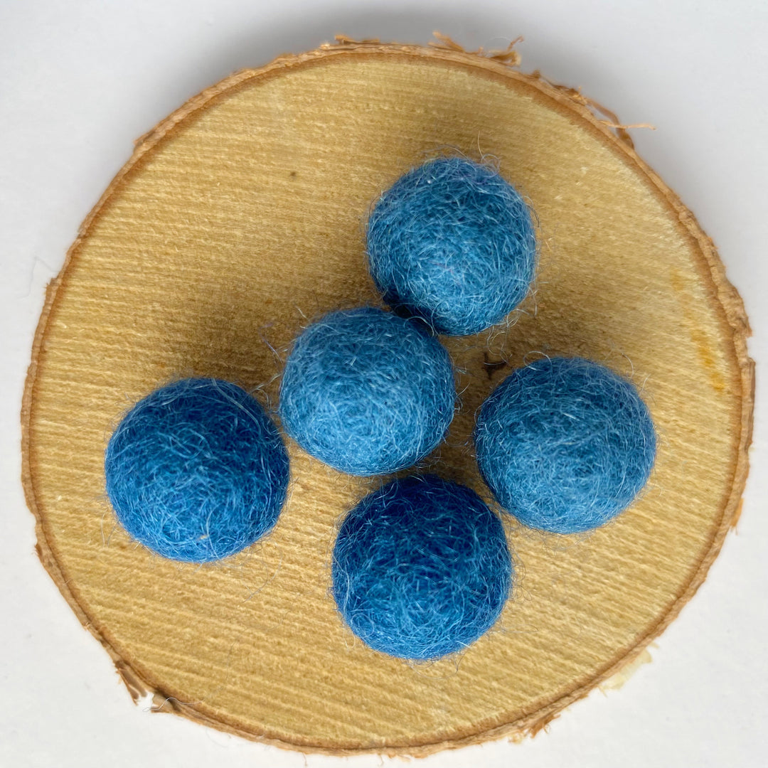 Felt Balls: Cerulean Blue