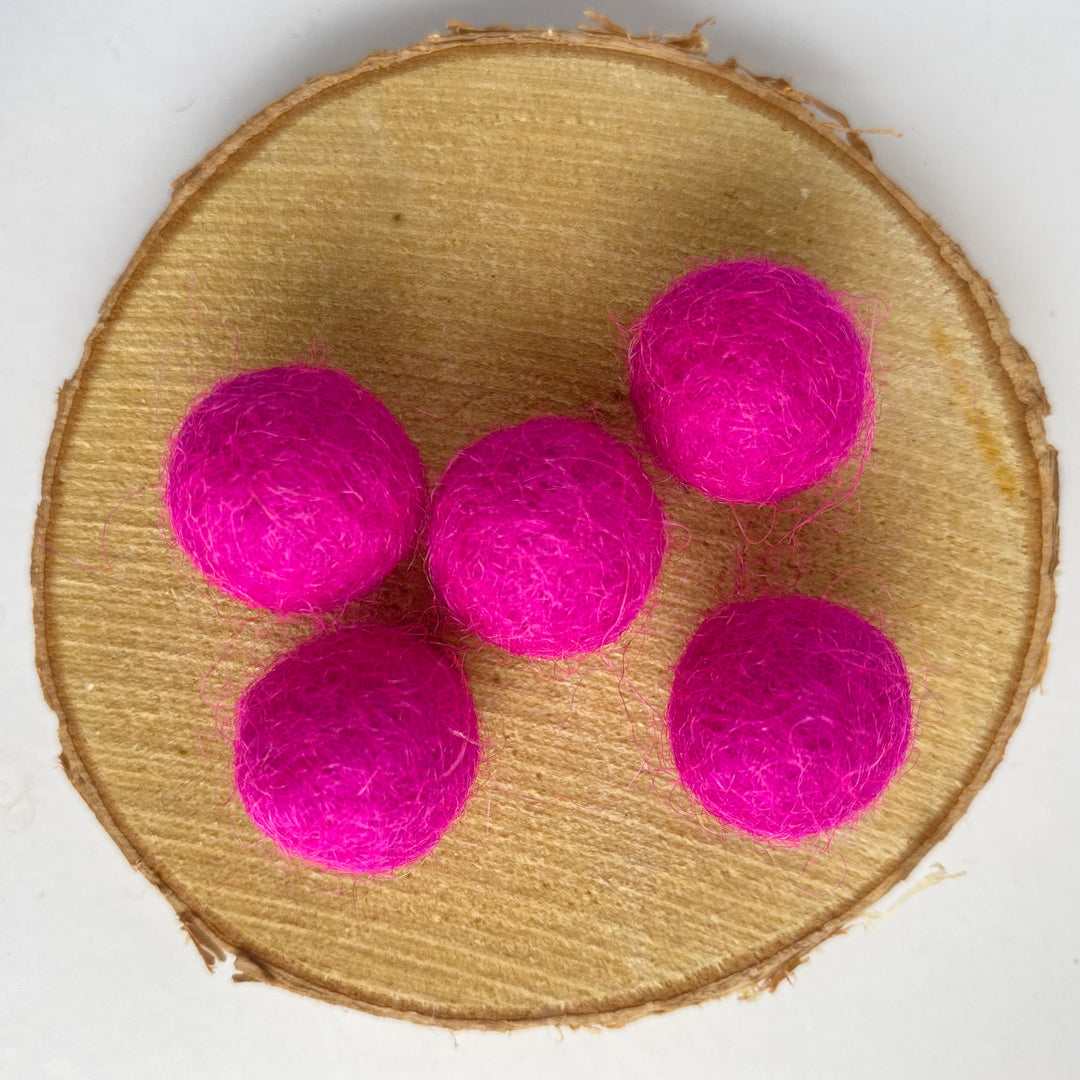 Felt Balls: Garden Rose Pink