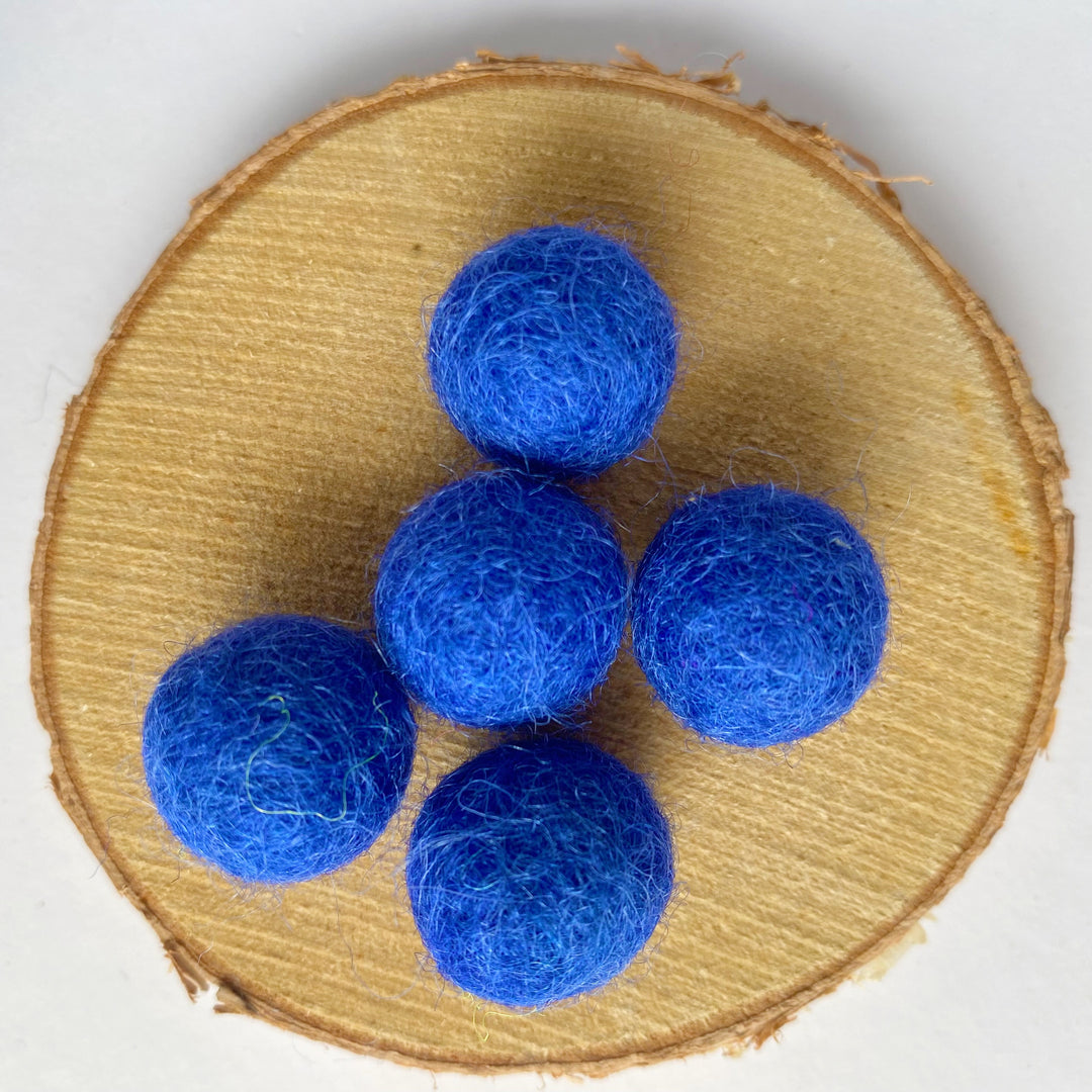 Felt Balls: Royal Blue