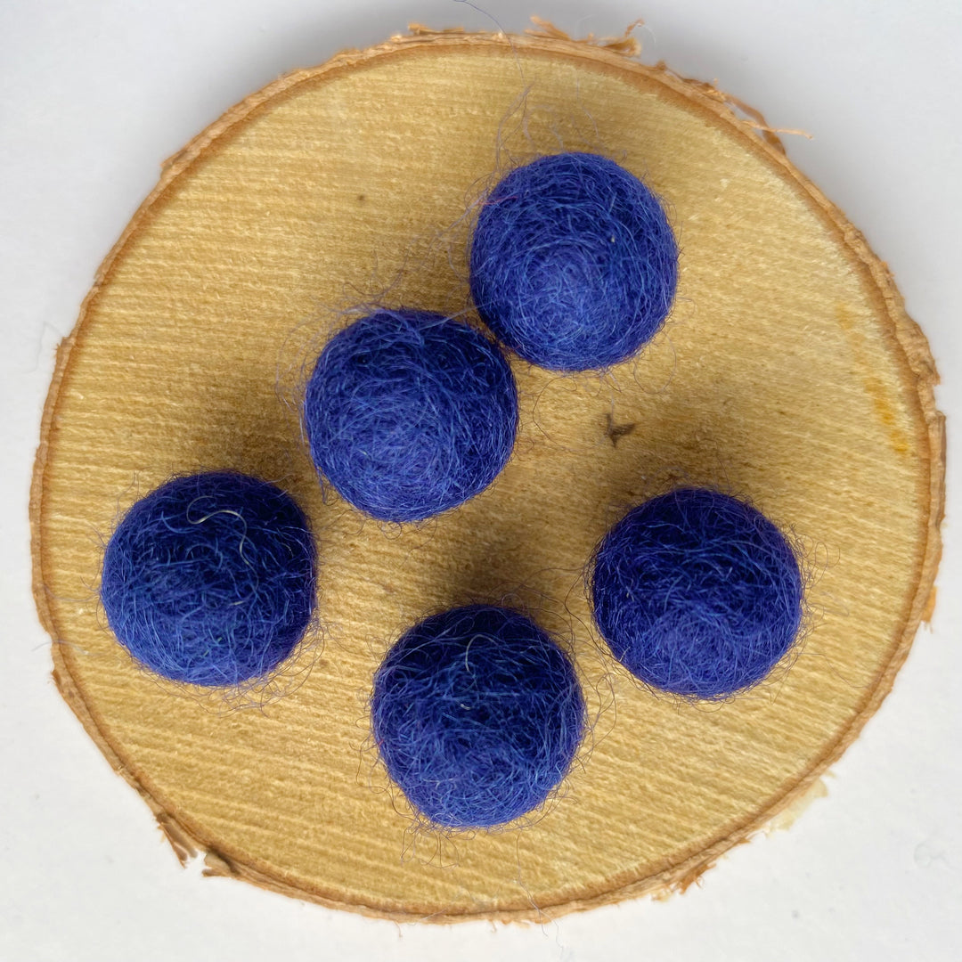 Felt Balls: Navy Blue