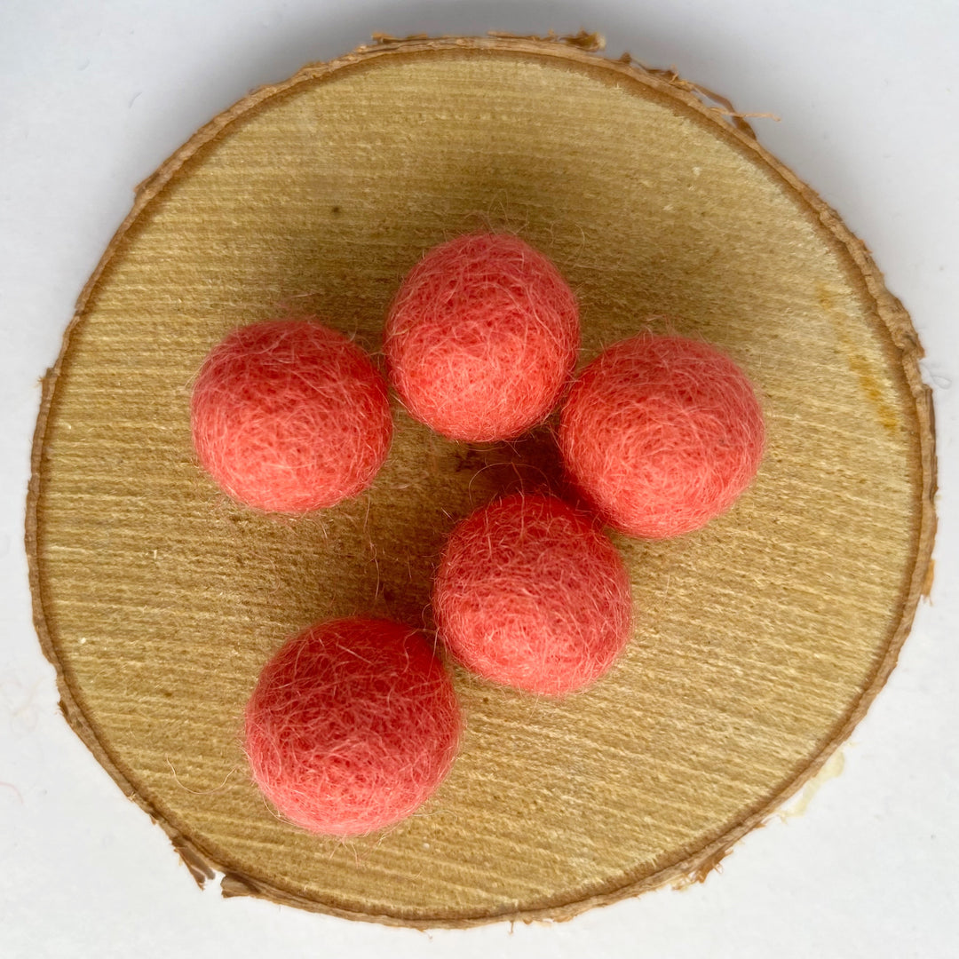 Felt Balls: Coral
