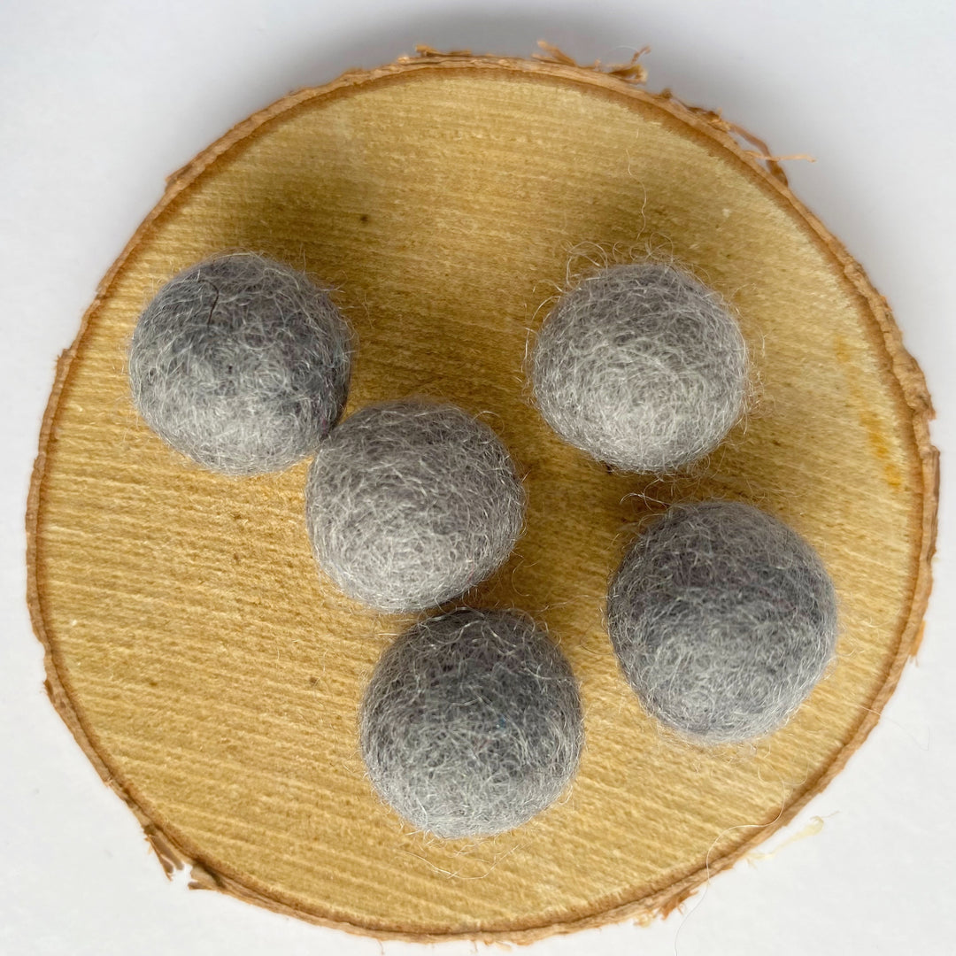 Felt Balls: Battleship Grey