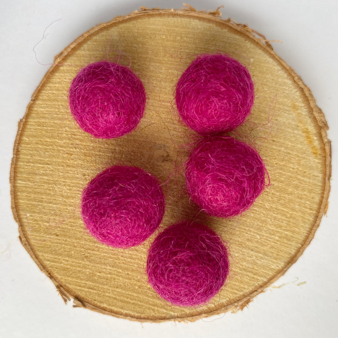 Felt Balls: Dark Pink