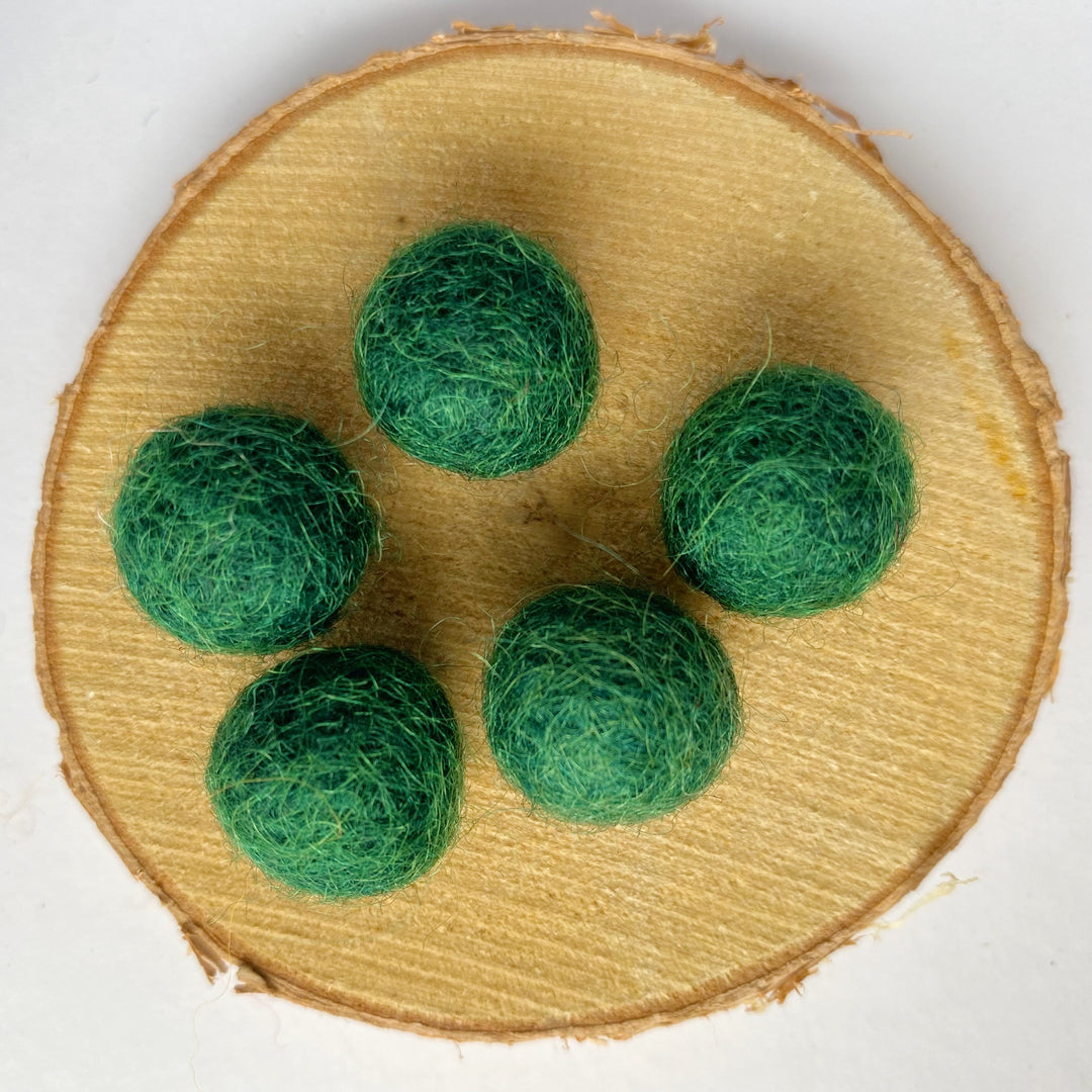 Felt Balls: Dark Green