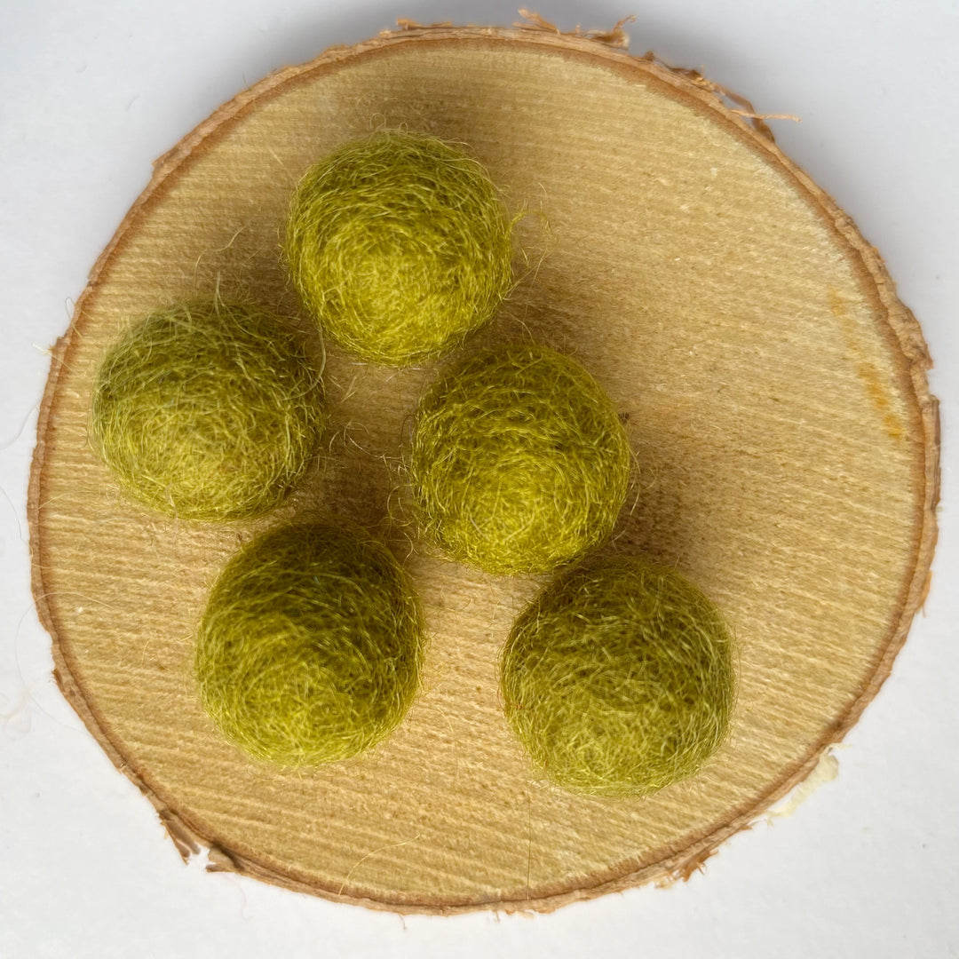 Felt Balls: Light Olive Green