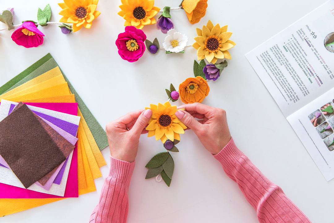 The Handmade Florist felt flower making