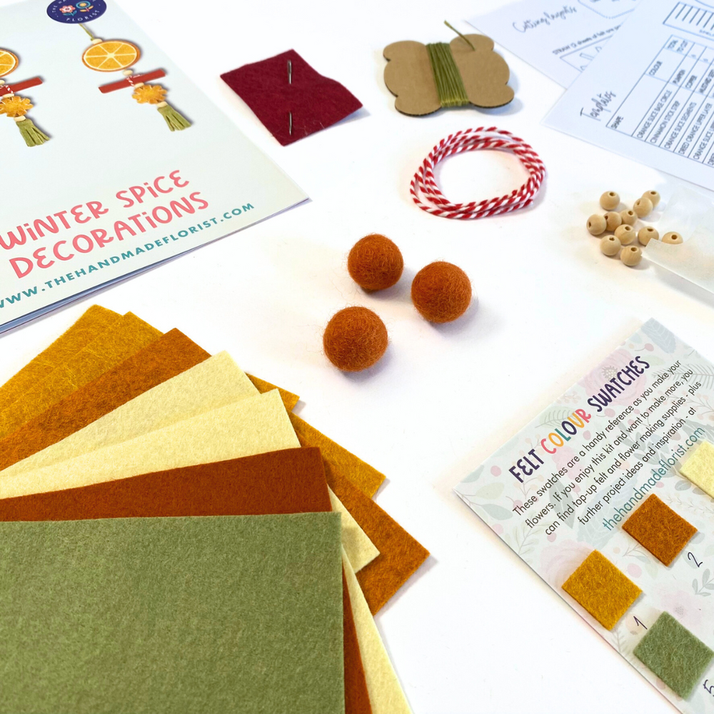 Winter Spice Decorations craft kit The Handmade Florist