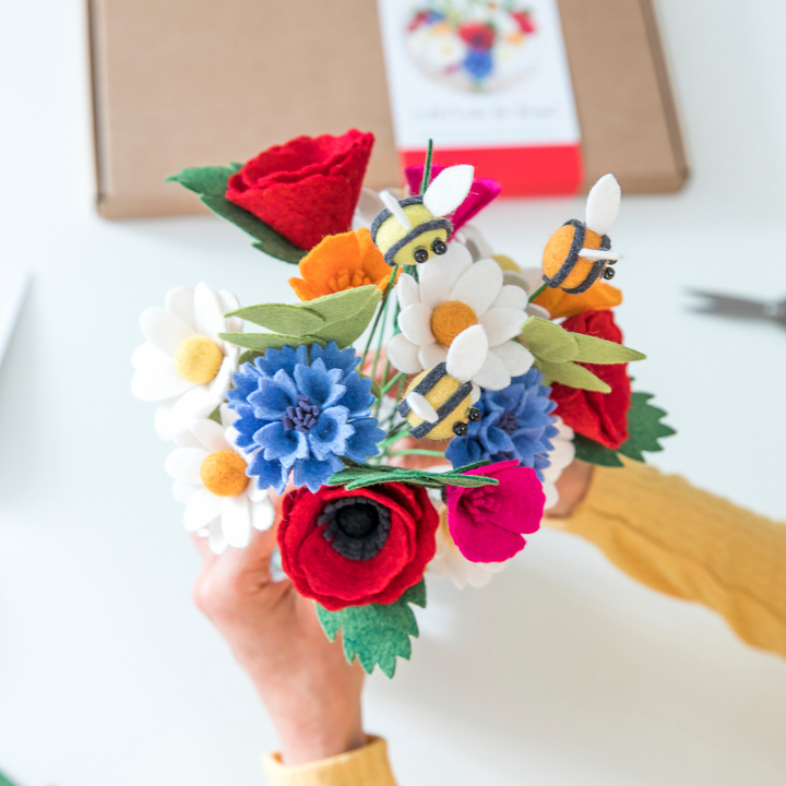 Wild Meadow Bee Bouquet craft kit The Handmade Florist