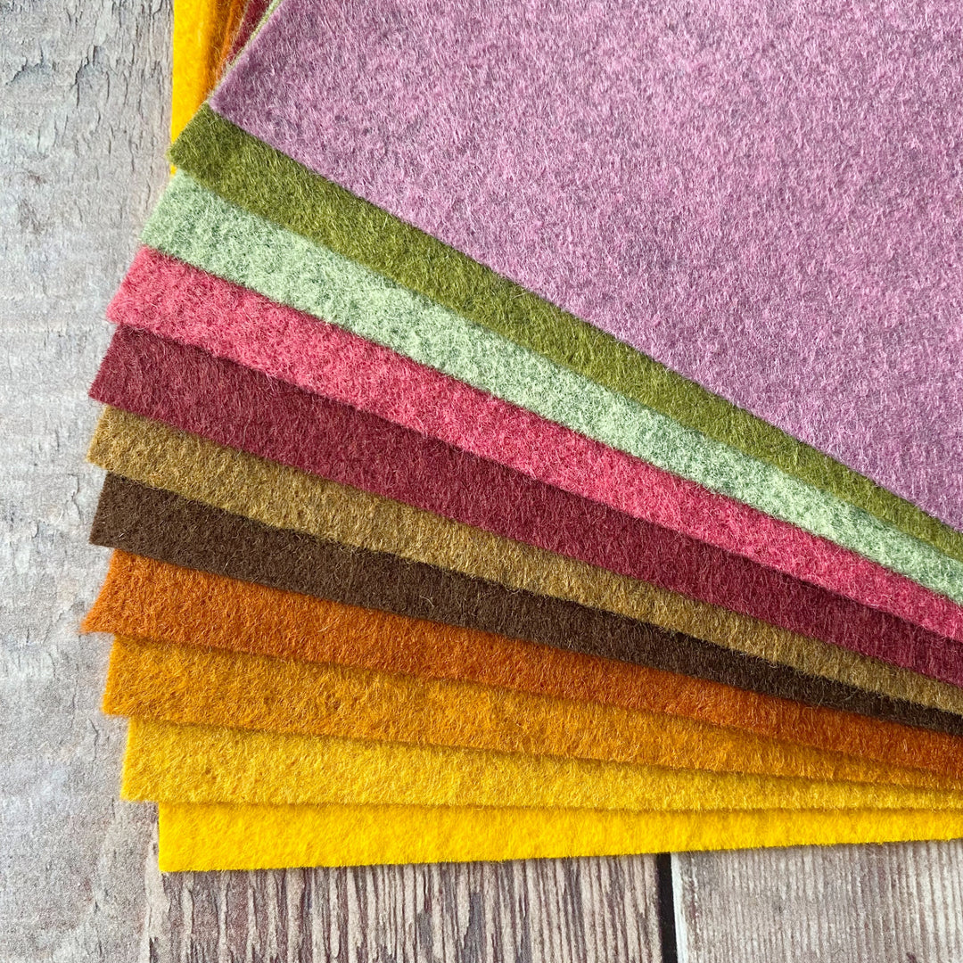 Autumn Leaves wool blend felt pack The Handmade Florist