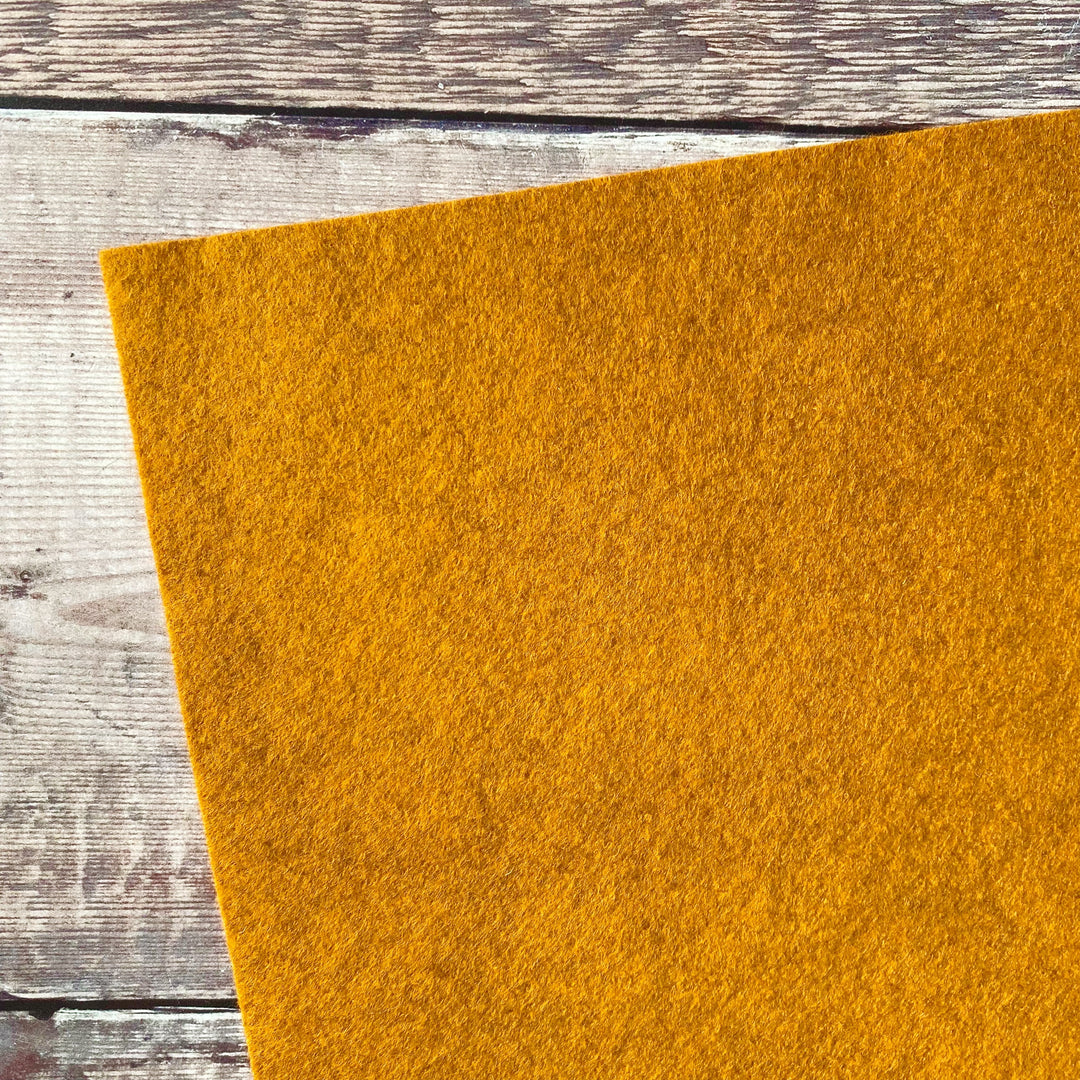 Pumpkin Spice wool blend A4 single felt sheet