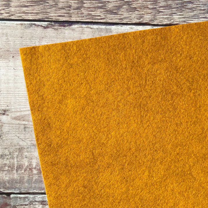 Pumpkin Spice wool blend A4 single felt sheet