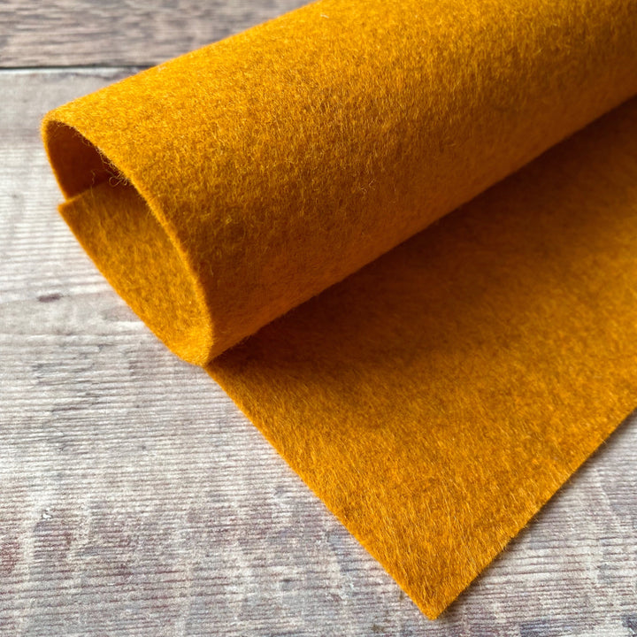Pumpkin Spice wool blend A4 single felt sheet