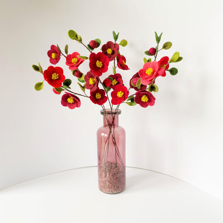 Winter Blossom Stems felt flower craft kit from The Handmade Florist