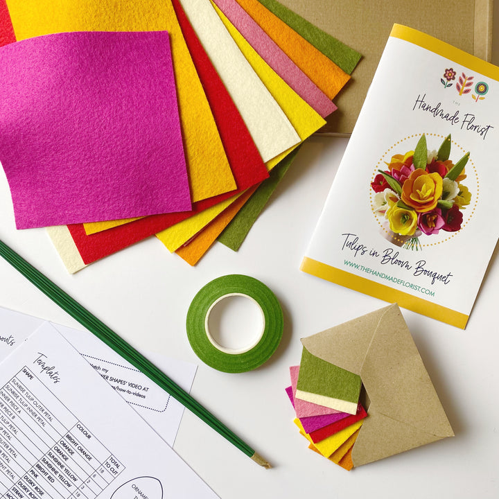 tulips in bloom felt flower craft kit the handmade florist