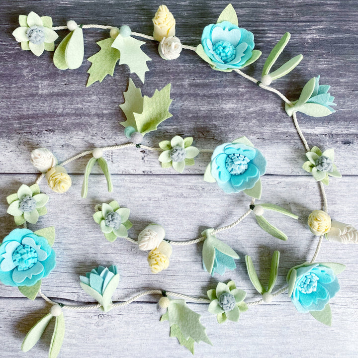 woodland wonders felt flower garland