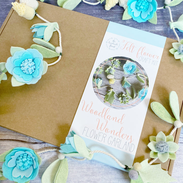 woodland wonders felt flower garland craft kit