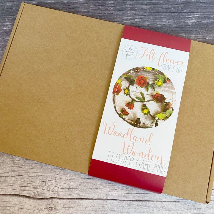 woodland wonders felt flower garland craft kit