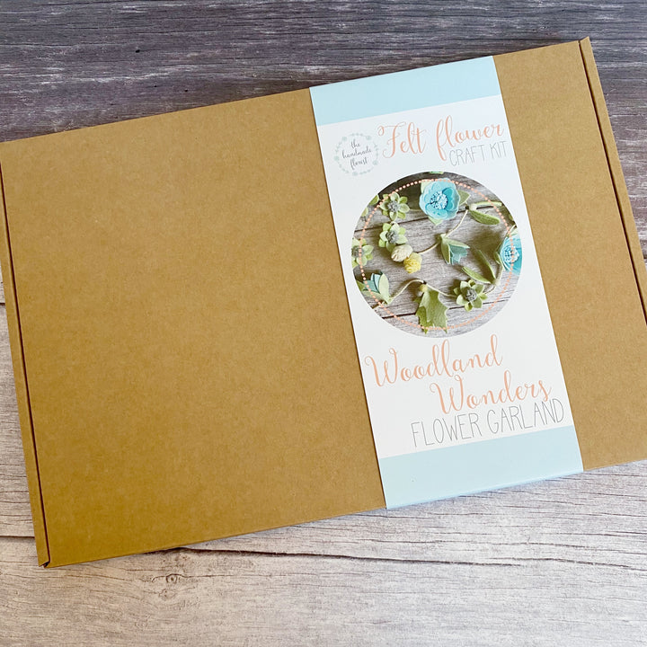 woodland wonders felt flower garland craft kit