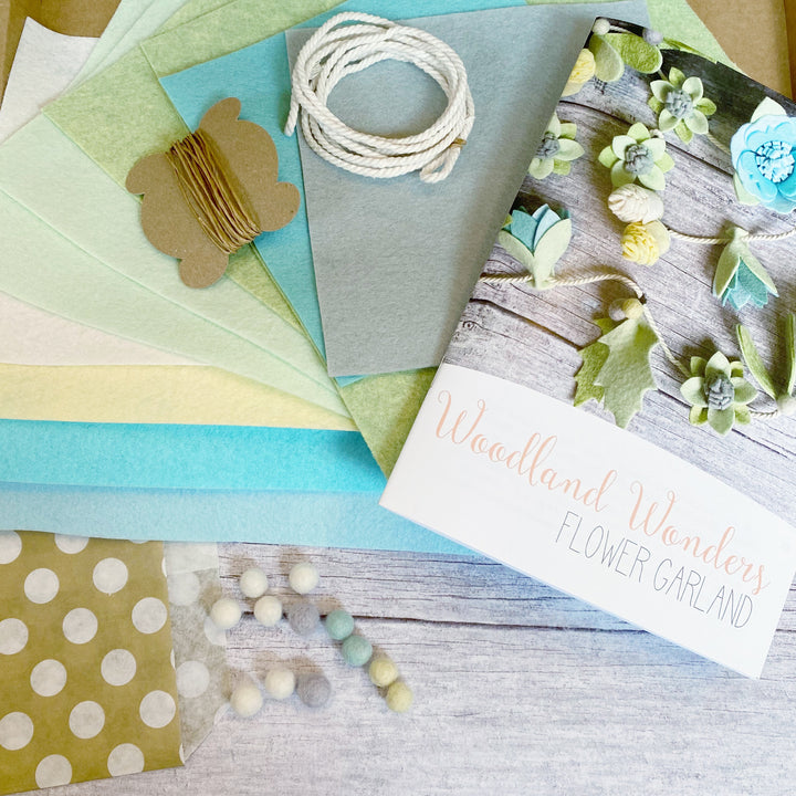 woodland wonders felt flower garland craft kit