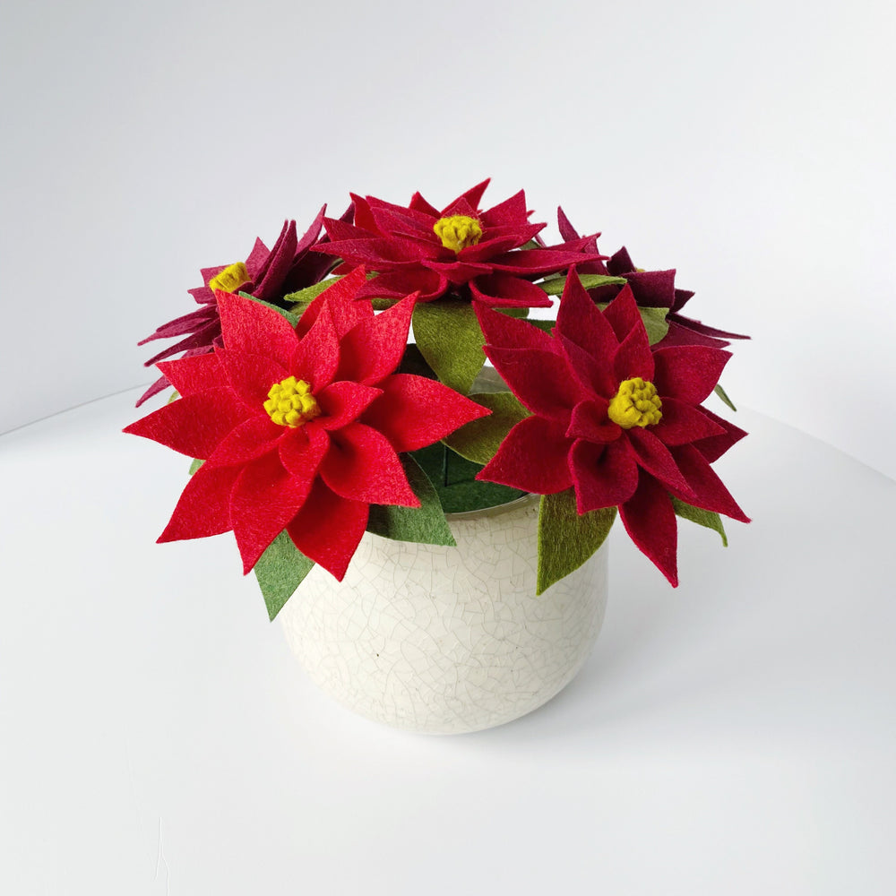 Winter Blossom Stems felt flower craft kit by The Handmade Florist