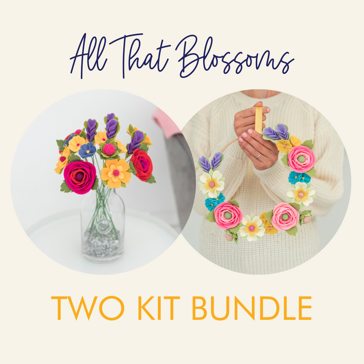 All That Blossoms felt flower craft kit collection The Handmade Florist