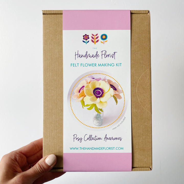 Posy Collection Anemones felt flower craft kit The Handmade Florist
