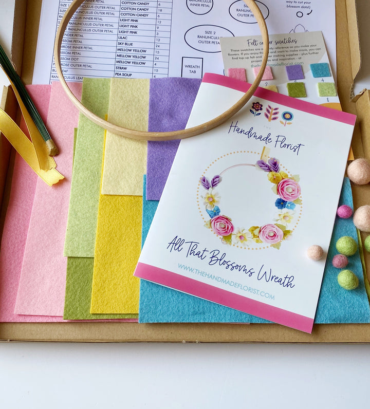 All That Blossoms Wreath and Bouquet craft kit bundle