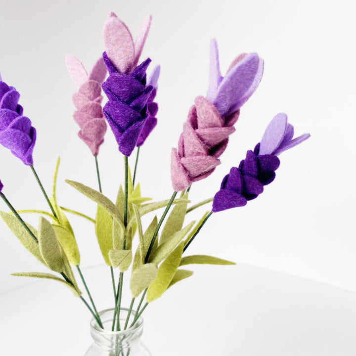 Posy Collection French Lavender felt flower craft kit The Handmade Florist