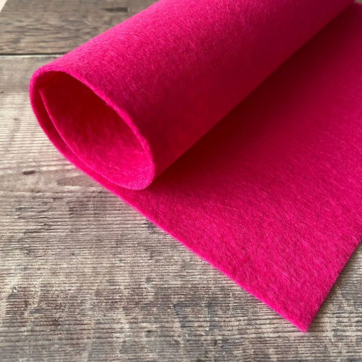 wool blend felt fuchsia -the handmade florist
