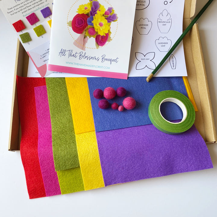 All That Blossoms Wreath and Bouquet craft kit bundle