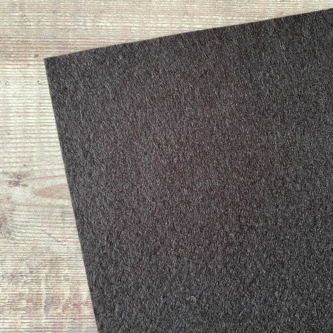 wool blend felt black - the handmade florist
