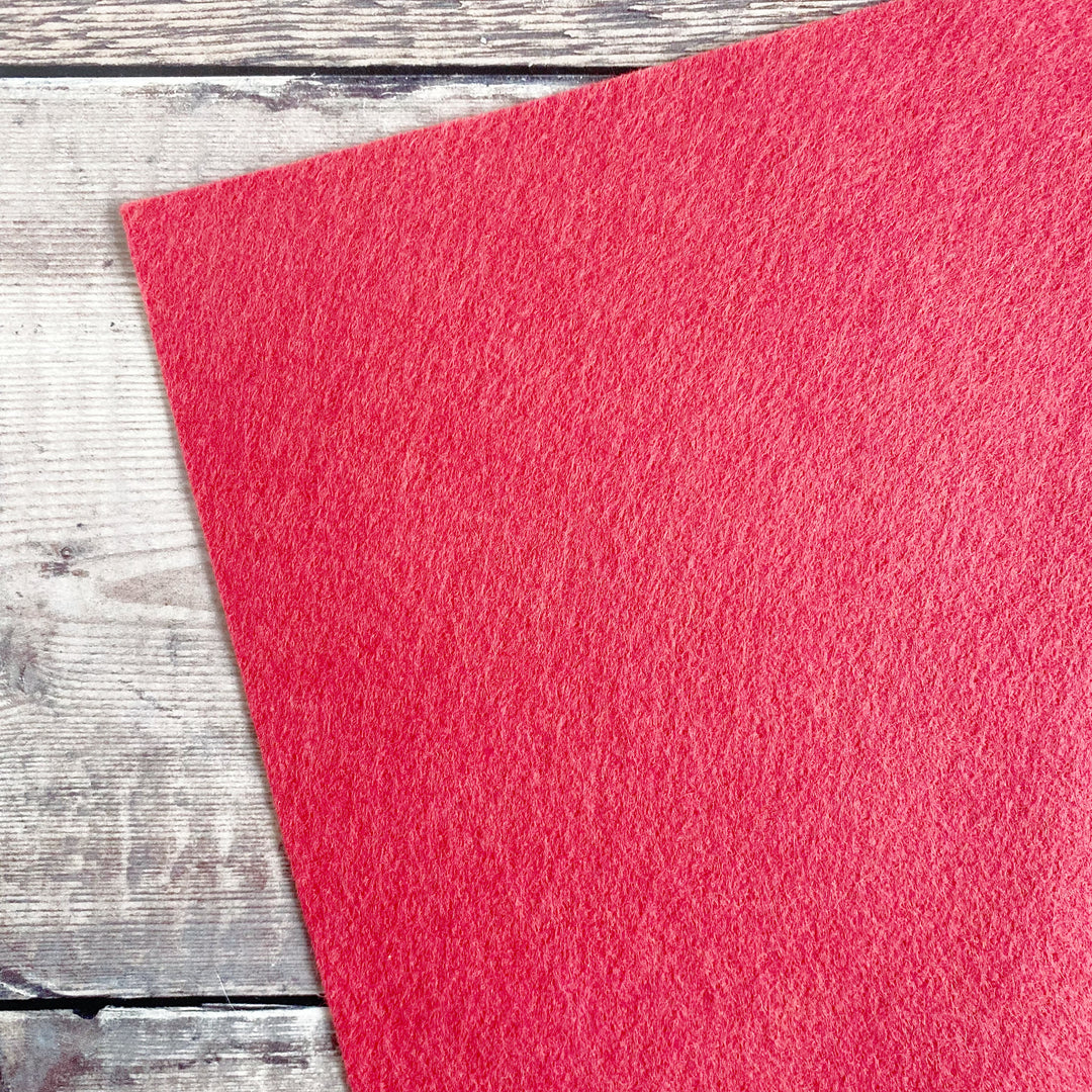 Wool Felt: Strawberry Red