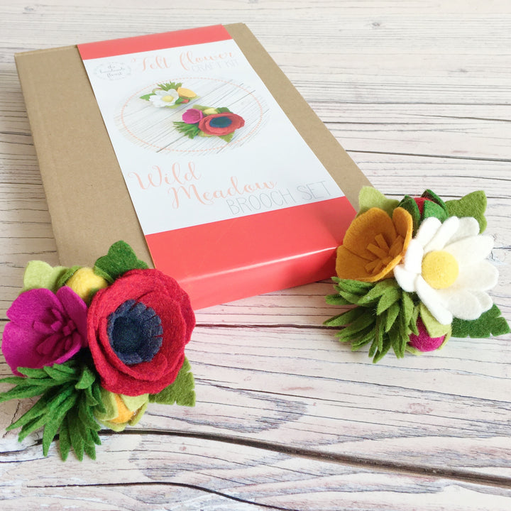 Wild Meadow Brooch Set craft kit