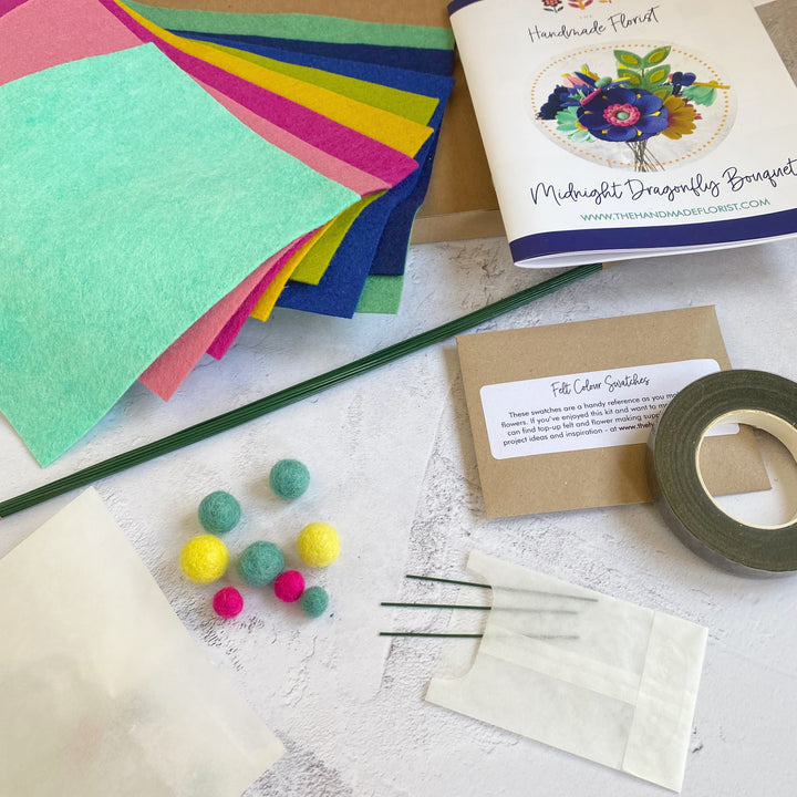 Midnight Dragonfly Bouquet craft kit