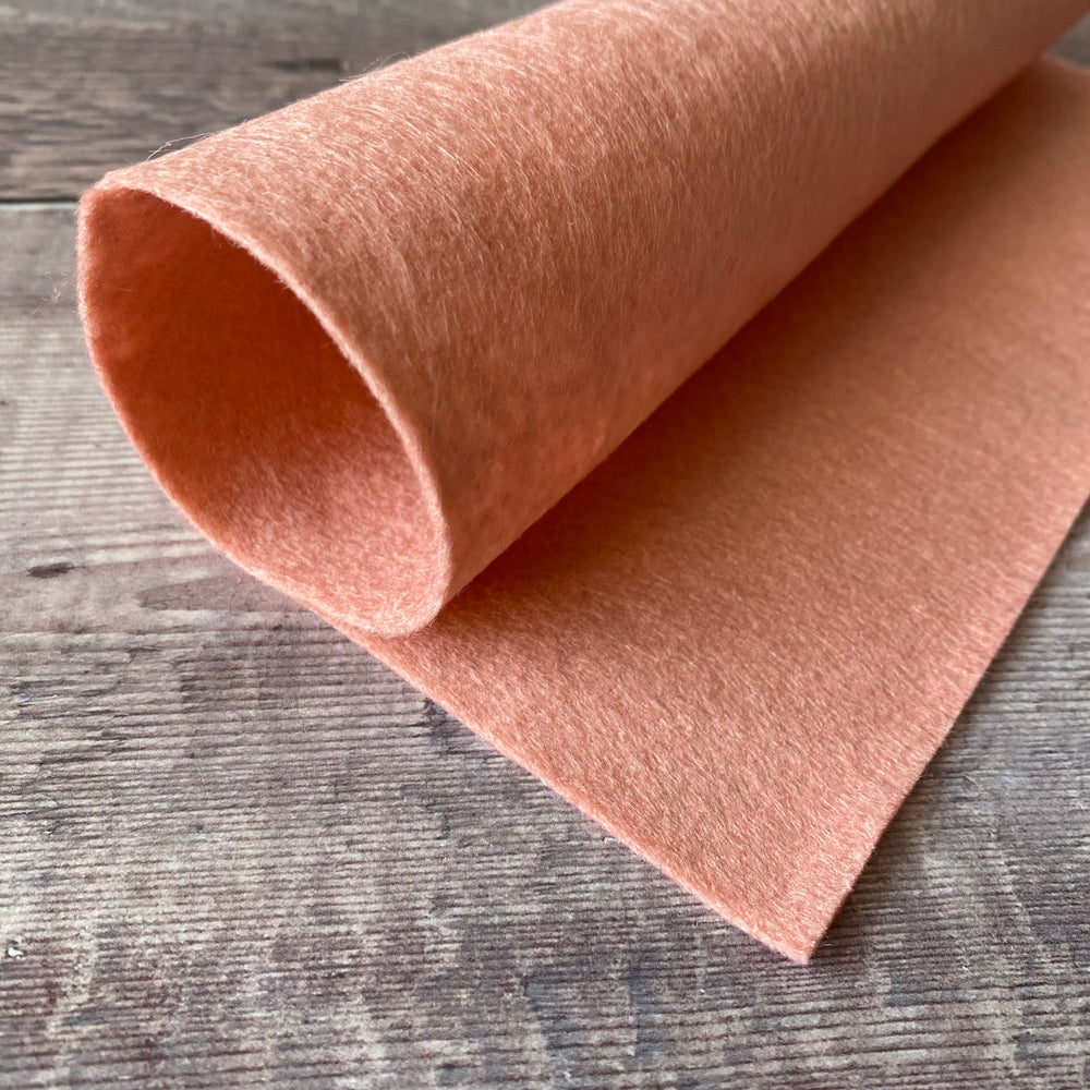wool blend felt blush pink - blushing bride - the handmade florist