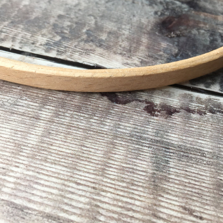 Wooden wreath hoop