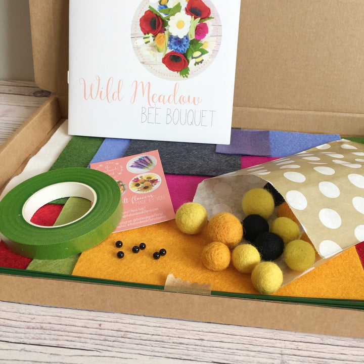 Wild Meadow Bee Bouquet craft kit The Handmade Florist