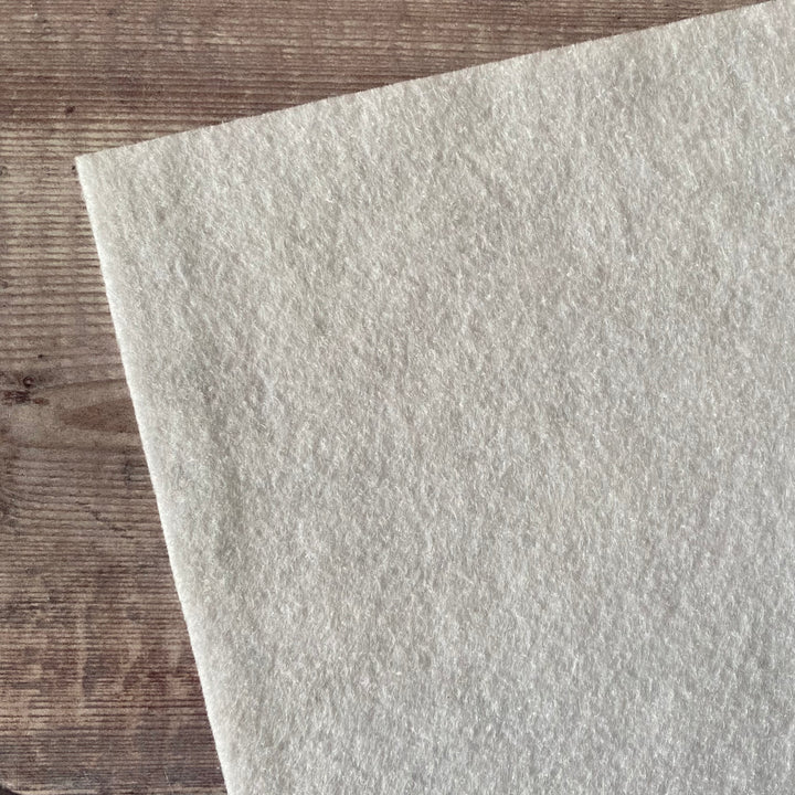wool blend felt pure white -the handmade florist