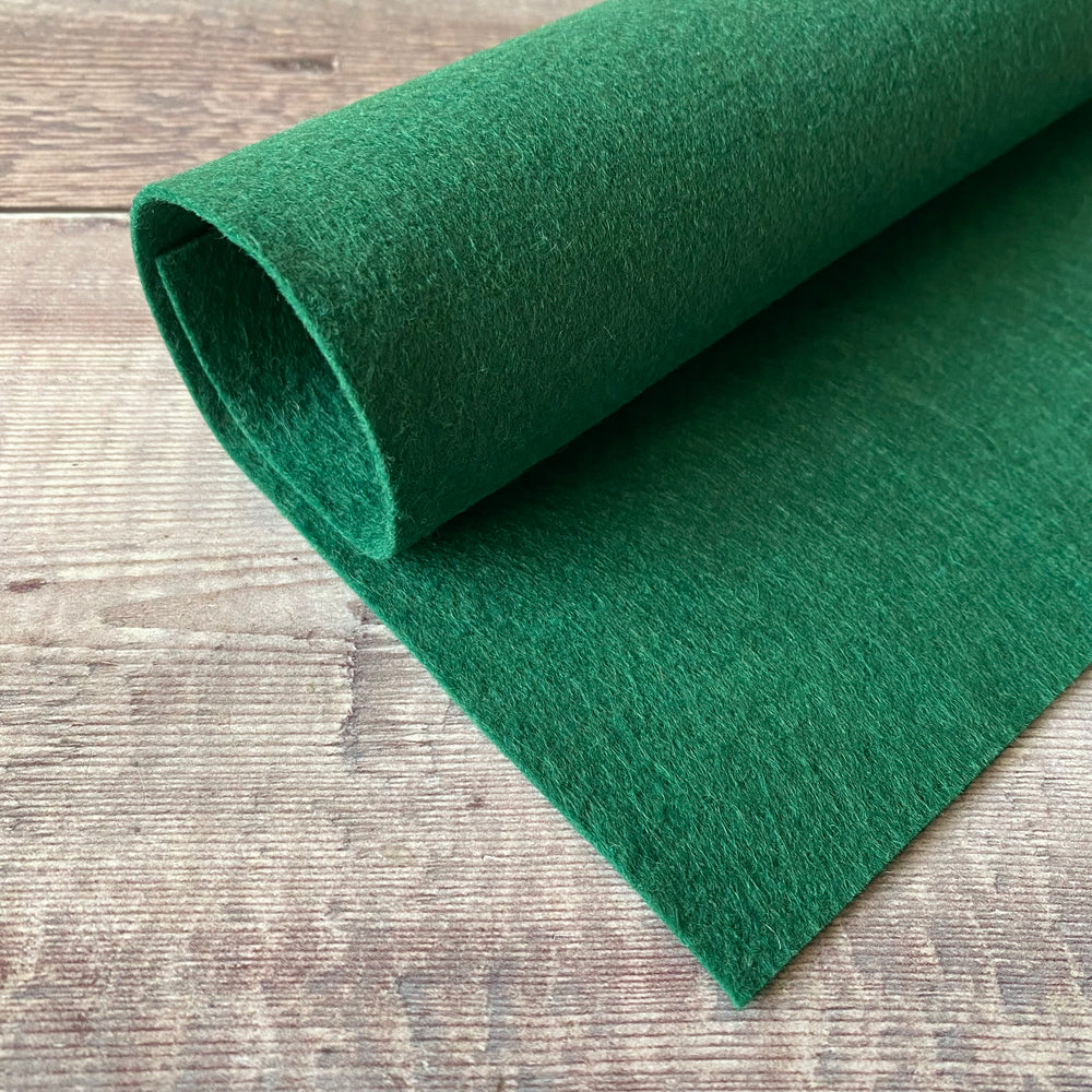 wool blend felt tree green - hunter green -the handmade florist