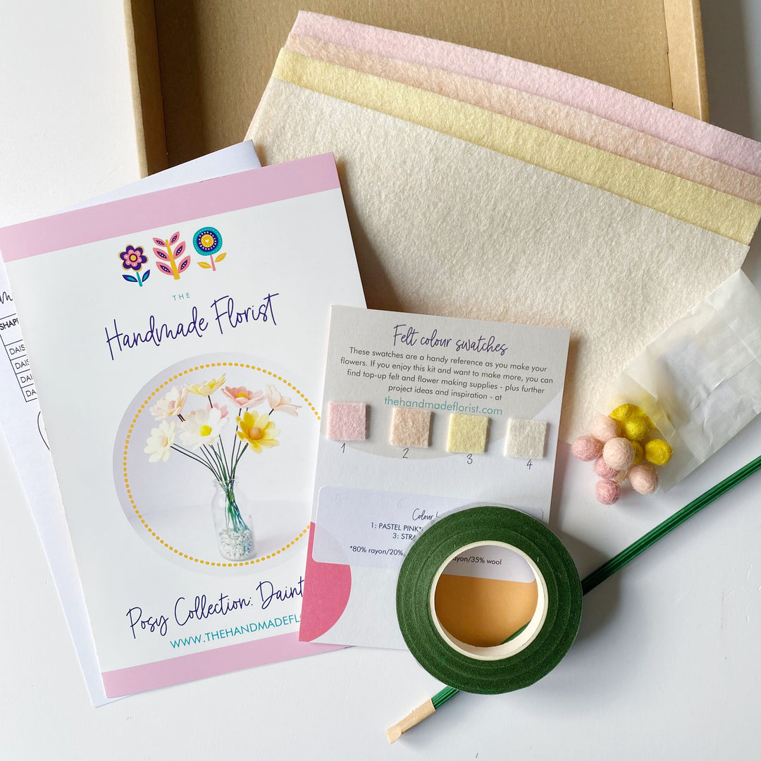 Posy Collection Dainty Daisies felt flower craft kit The Handmade Florist