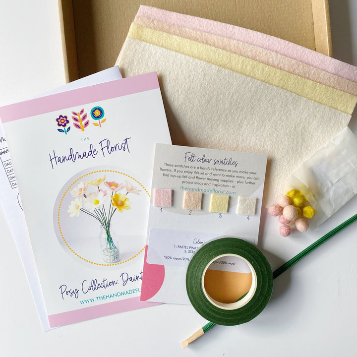 Posy Collection Dainty Daisies felt flower craft kit The Handmade Florist