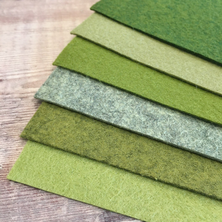Felt pack: Green mix